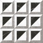 Patterned --and-- Statement Black/Dark Grey Medium Format 260x410 - 595x595 Porcelain for Wall/Floor; Finish - Natural